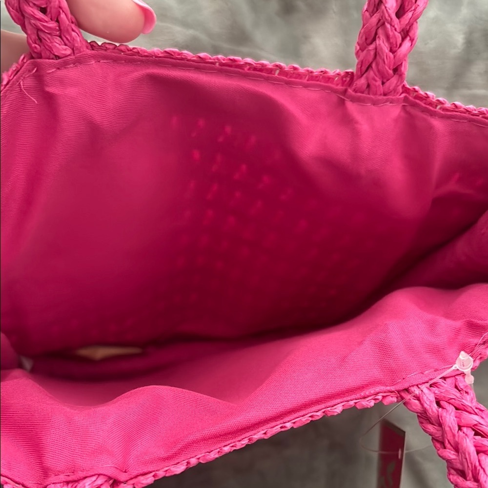 Juicy Couture Pink Woven Tote Bag - Picture 3 of 3